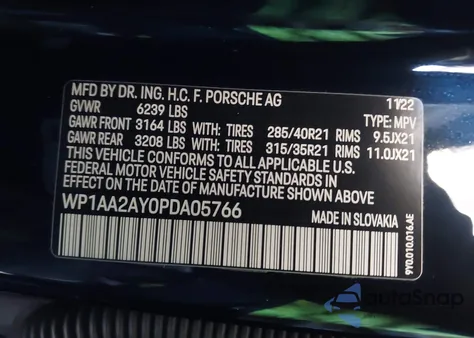 2023 Porsche Cayenne Platinum Edition from USA, damaged, VIN WP1AA2AY0PDA05766